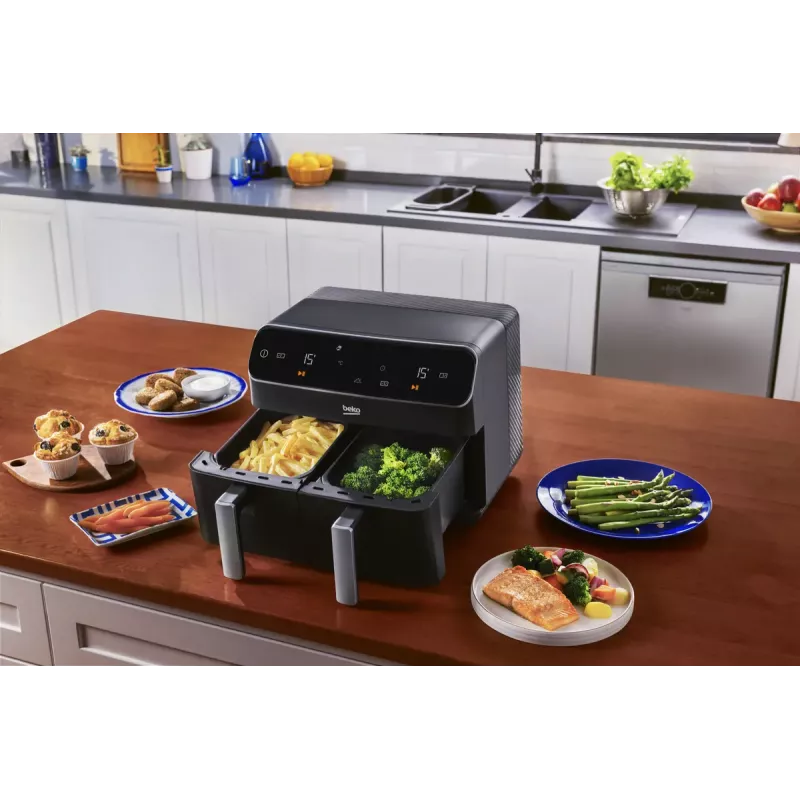 Frytkownica beztłuszczowa Beko FRL5388B ExpertFry 8,5 L 2400 W Czarna Sterowanie dotykowe