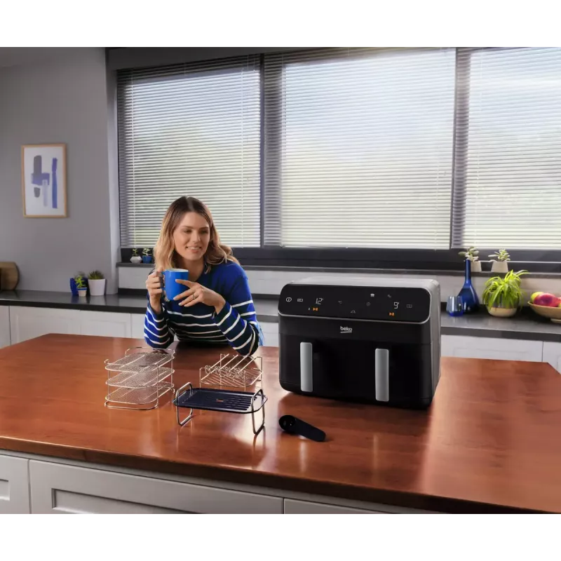 Frytkownica beztłuszczowa Beko FRL5388B ExpertFry 8,5 L 2400 W Czarna Sterowanie dotykowe