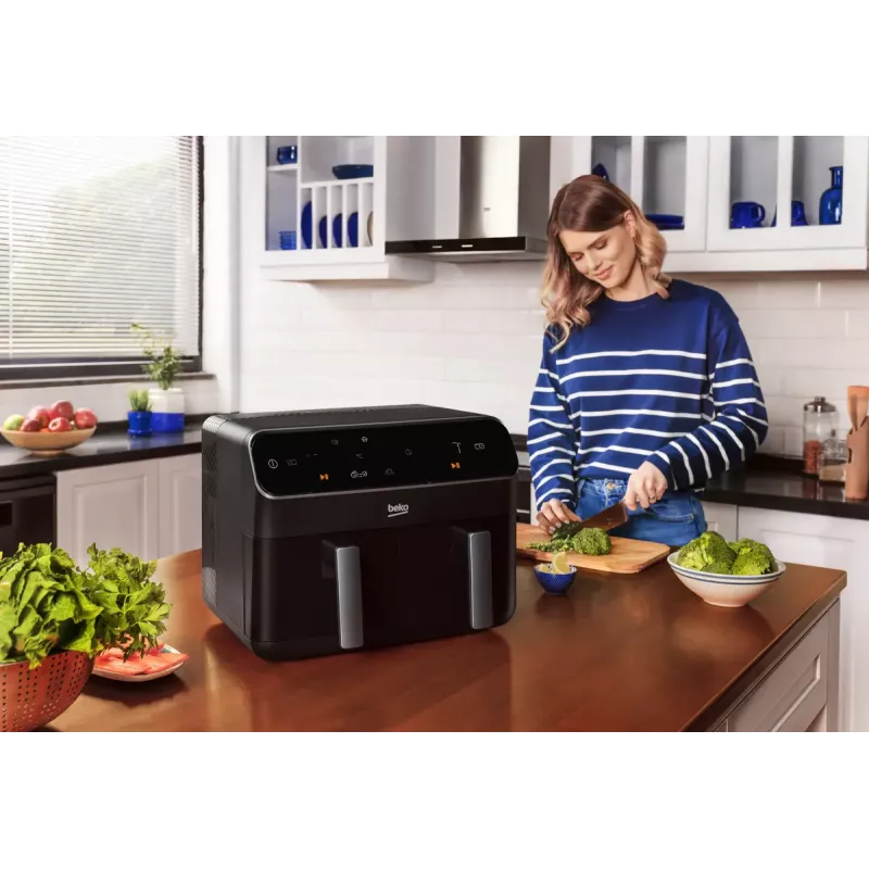 Frytkownica beztłuszczowa Beko FRL5388B ExpertFry 8,5 L 2400 W Czarna Sterowanie dotykowe