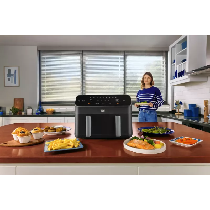 Frytkownica beztłuszczowa Beko FRL5388B ExpertFry 8,5 L 2400 W Czarna Sterowanie dotykowe