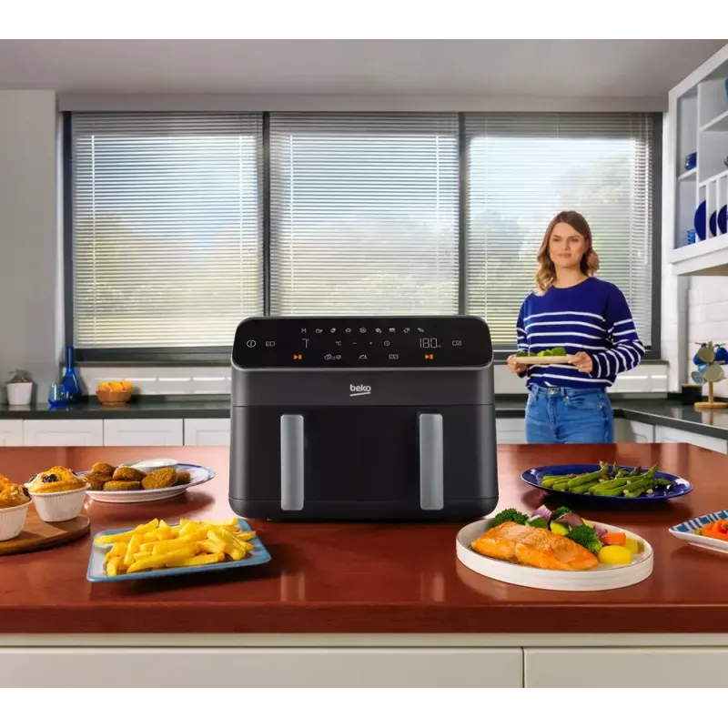 Frytkownica beztłuszczowa Beko FRL5388B ExpertFry 8,5 L 2400 W Czarna Sterowanie dotykowe