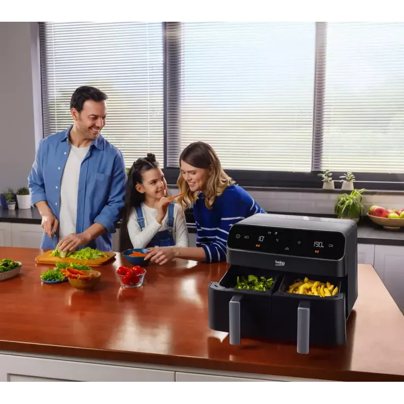 Frytkownica beztłuszczowa Beko FRL5388B ExpertFry 8,5 L 2400 W Czarna Sterowanie dotykowe