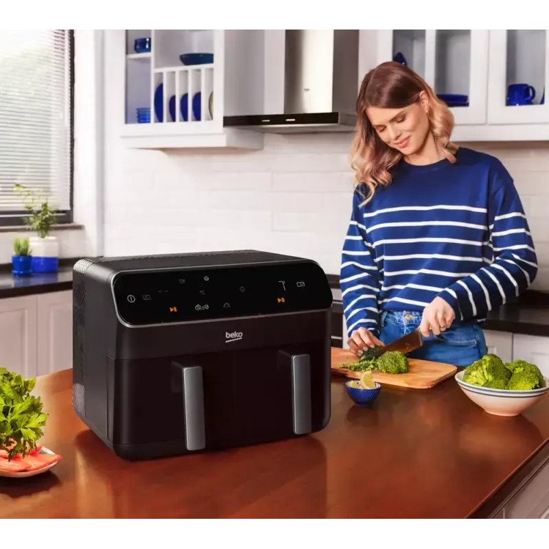 Frytkownica beztłuszczowa Beko FRL5388B ExpertFry 8,5 L 2400 W Czarna Sterowanie dotykowe