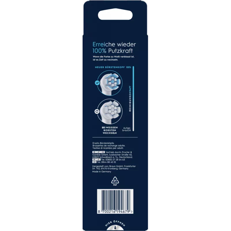 Główka do szczoteczki Oral-B 6 szt. Biała