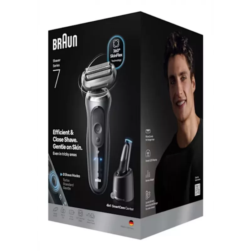 Golarka foliowa Braun Series 7 72-C7200CC Czarna Stal nierdzewna Litowo-jonowa