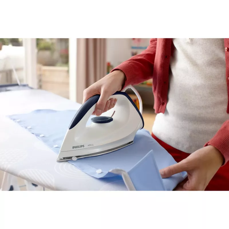 Philips GC160/02 Żelazko suche, Żelazko suche, Stopa DynaGlide, 1,8 m, Białe, 1200 W