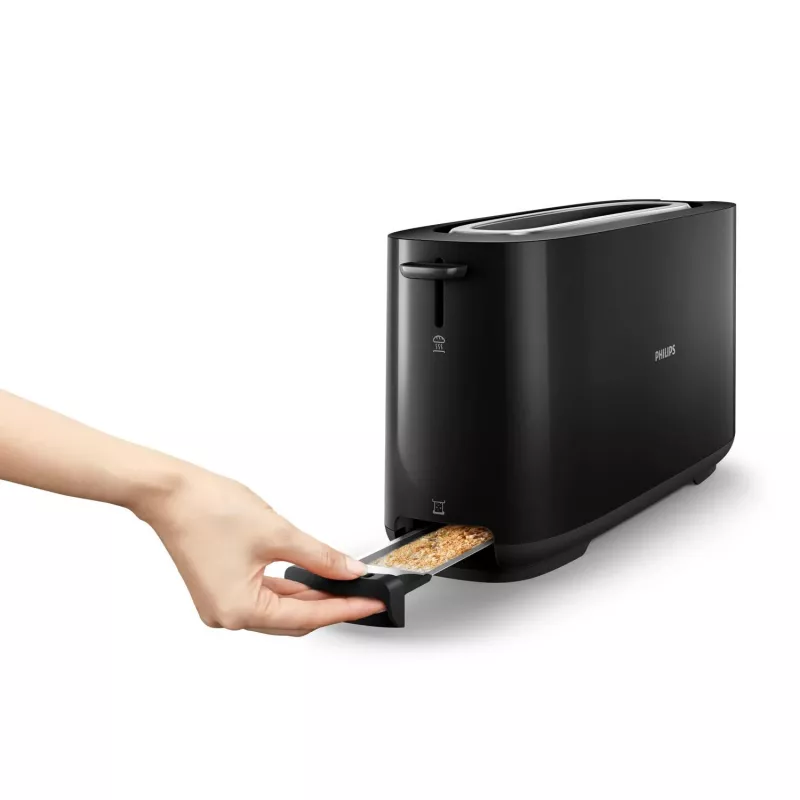 Toster Philips Daily Collection HD2590/90 - długi slot, czarny