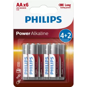 Bateria jednorazowa Philips Power Alkaline bateria LR6P6BP/10