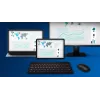 Philips serii 4000 SPT6407B/31 klawiatura Mysz w zestawie Uniwersalna RF Wireless + Bluetooth QWERTY Angielska Czarna