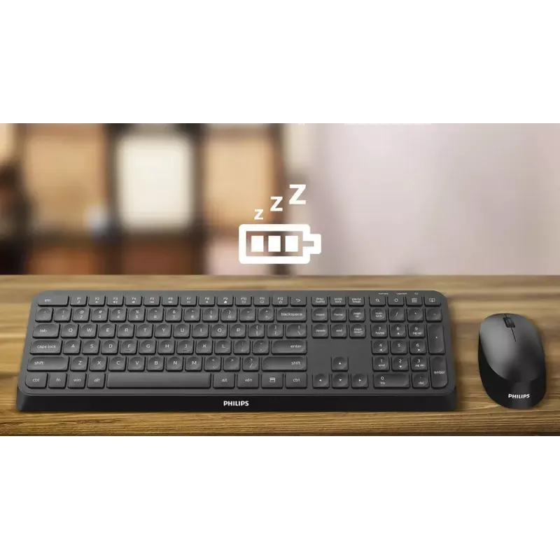 Mysz Philips SPK7307W/00 Office Symetryczna RF Bezprzewodowa Optyczna 1600 DPI Biała