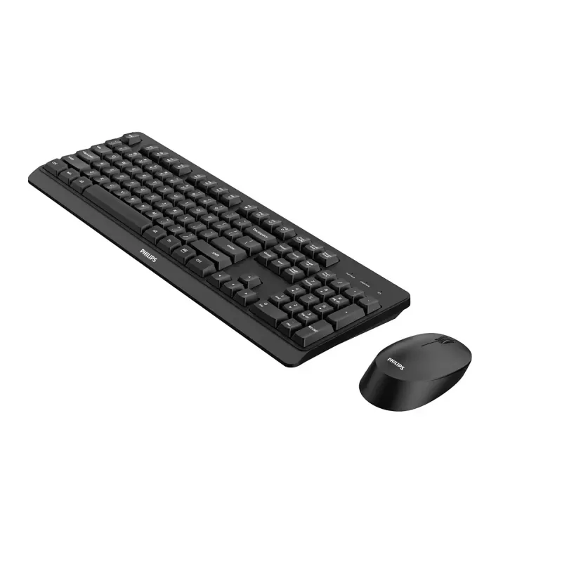 Philips serii 3000 SPT6307BL/00 klawiatura Mysz w zestawie Biurowa RF Bezprzewodowa Czarna
