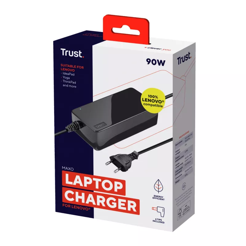 Zasilacz / przetwornica Trust 23394 Indoor 90 W Czarny