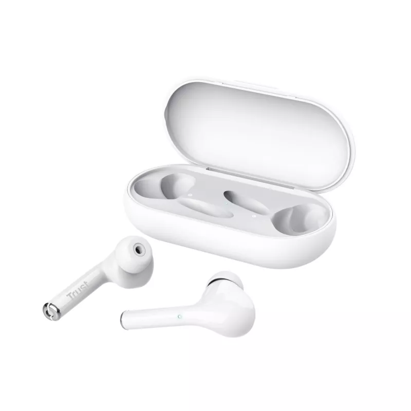 Trust Nika Zestaw słuchawkowy True Wireless Stereo (TWS) Douszne Połączenia/Muzyka Bluetooth Biały