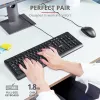Zestaw klawiatury Trust Primo z myszką Uniwersalny USB AZERTY Belgijski Czarny