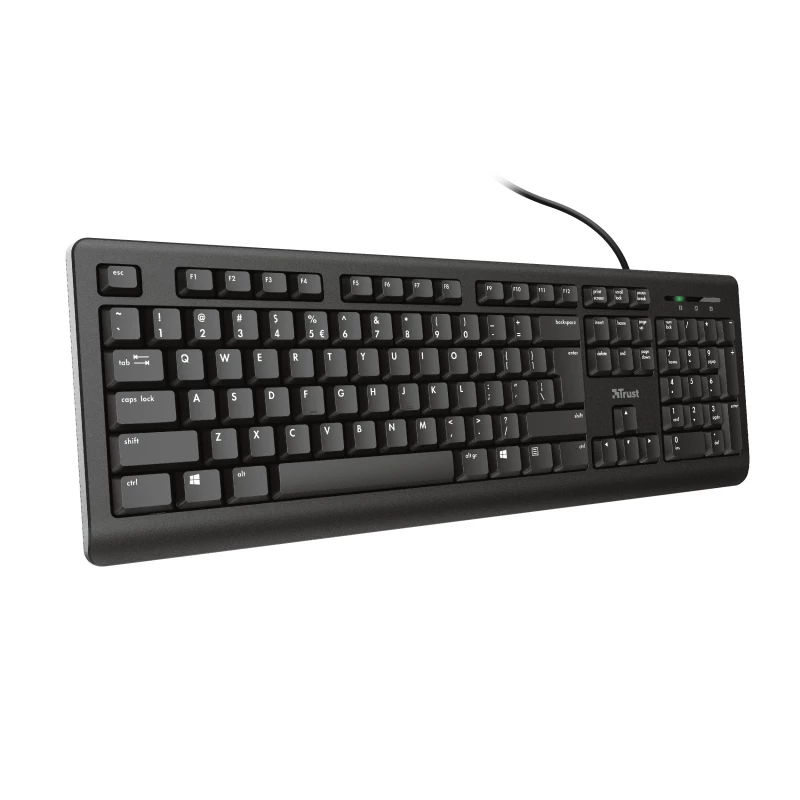 Klawiatura Trust Primo uniwersalna USB AZERTY belgijska czarna