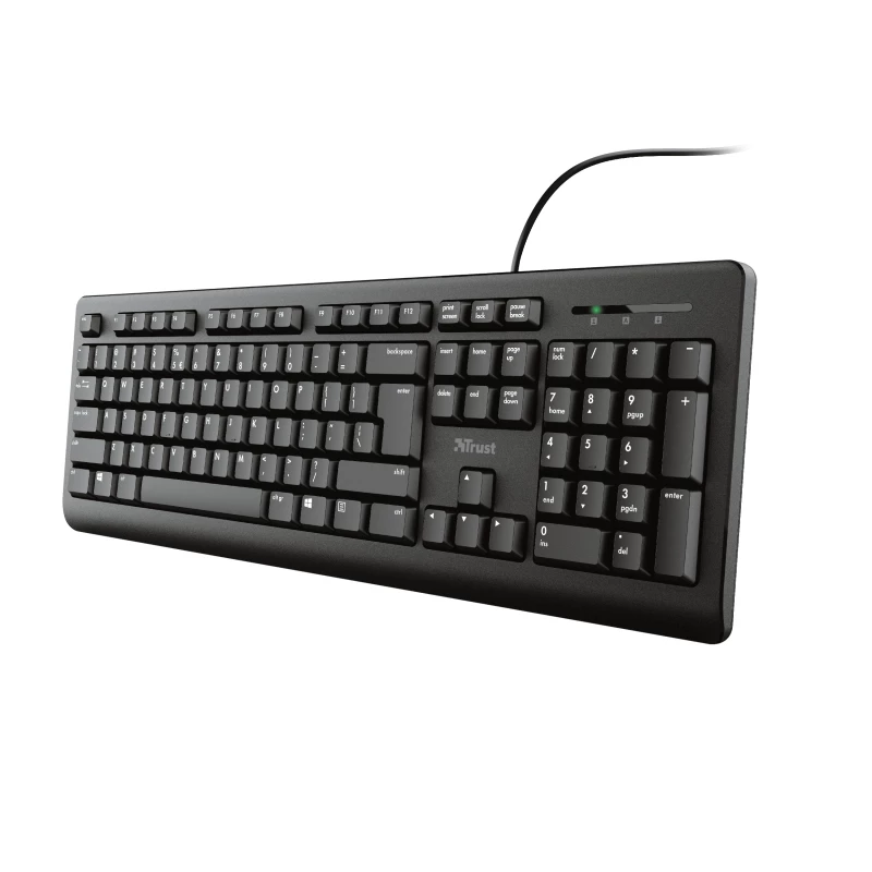 Klawiatura Trust Primo uniwersalna USB AZERTY belgijska czarna