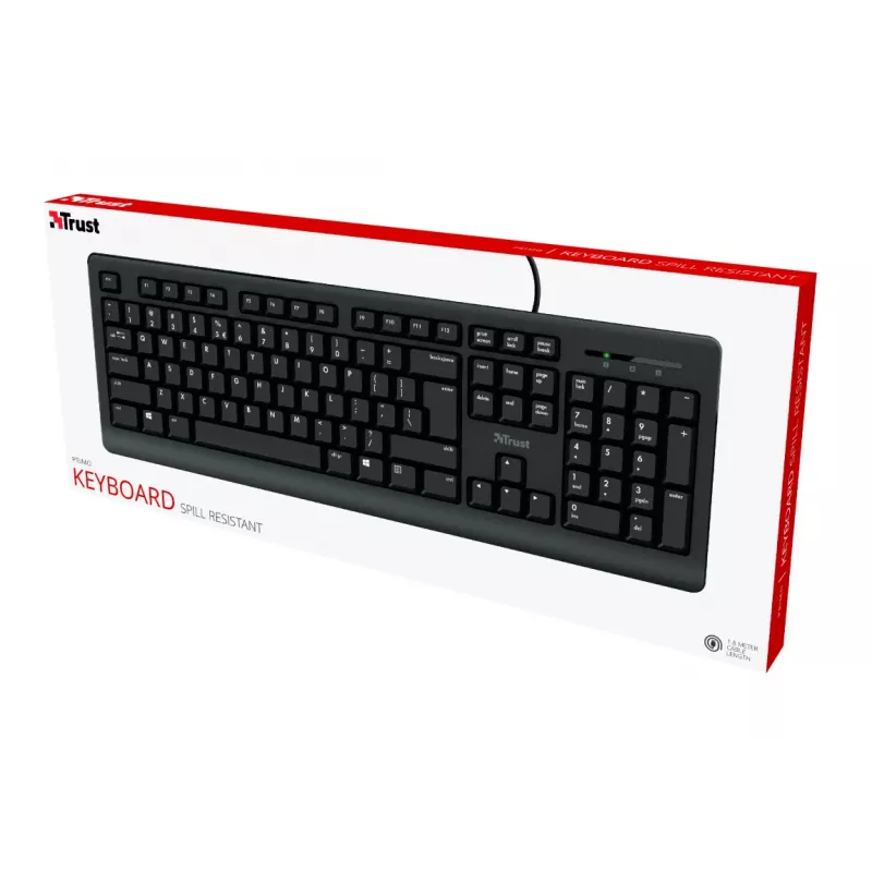 Klawiatura Trust Primo uniwersalna USB AZERTY belgijska czarna