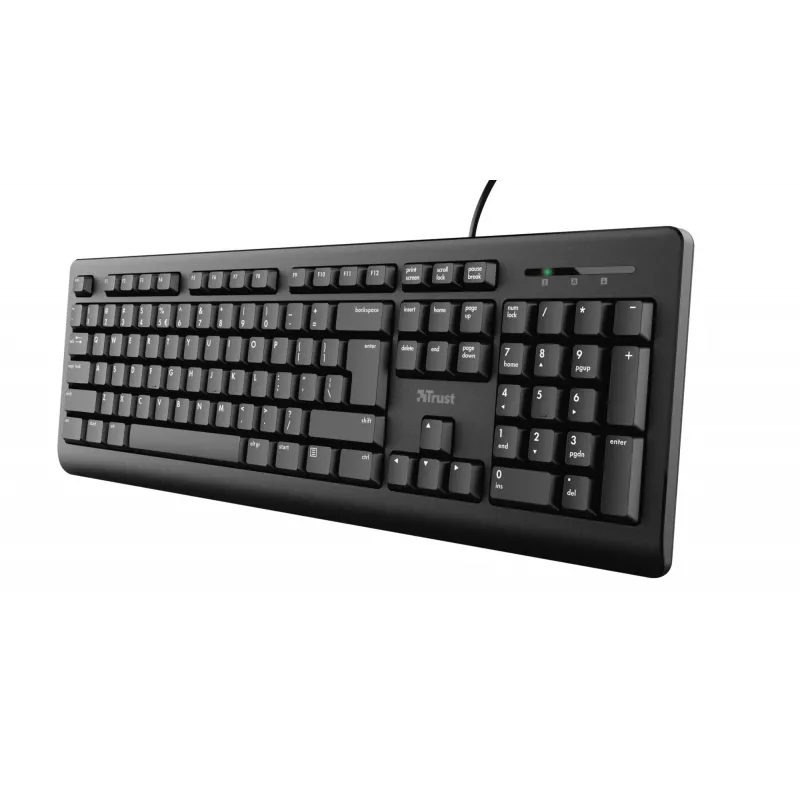 Trust Primo klawiatura Mysz dołączona Biurowa USB QWERTY Angielska Czarna