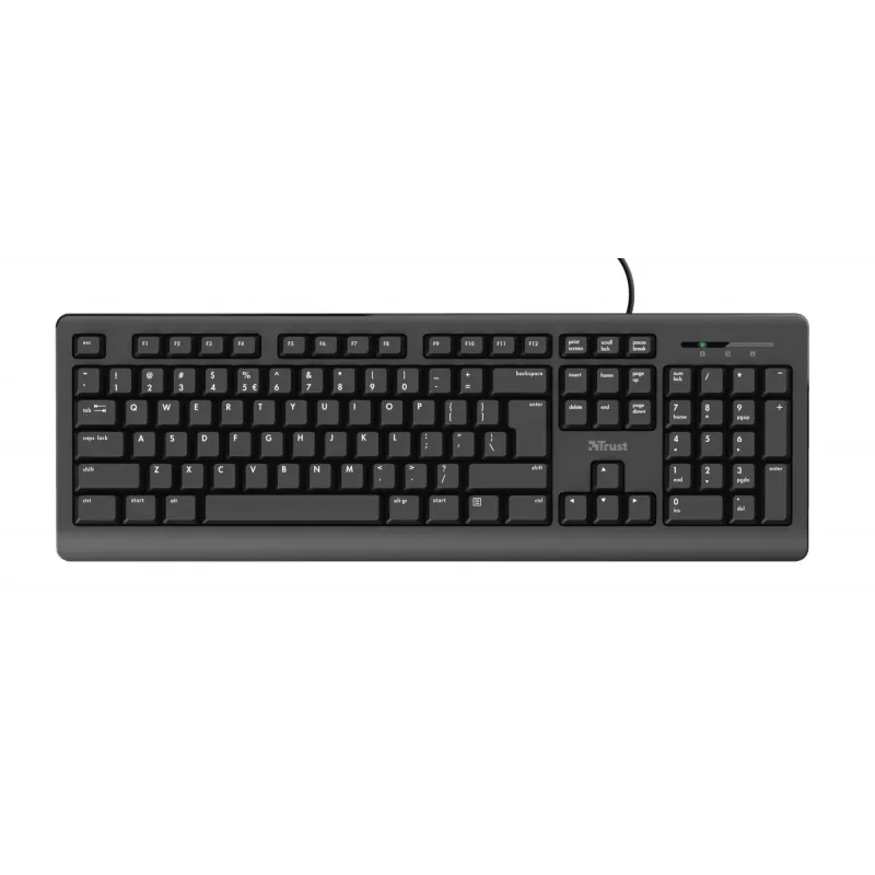 Trust Primo klawiatura Mysz dołączona Biurowa USB QWERTY Angielska Czarna