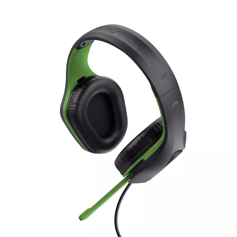 Trust GXT 415X ZIROX Zestaw słuchawkowy Przewodowy Head-band Gaming Czarny, Zielony