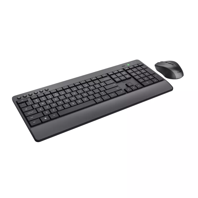 Trust Trezo Klawiatura z myszą Biurowa RF Bezprzewodowa AZERTY Belgijska Czarna