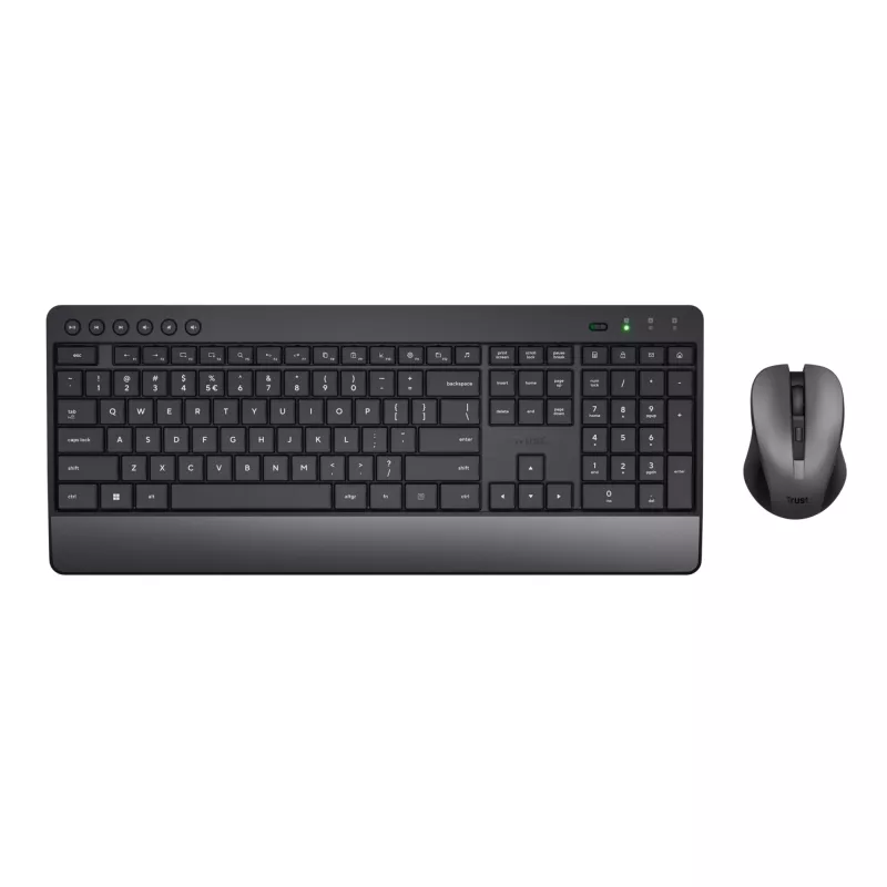 Trust Trezo Klawiatura z myszą Biurowa RF Bezprzewodowa AZERTY Belgijska Czarna