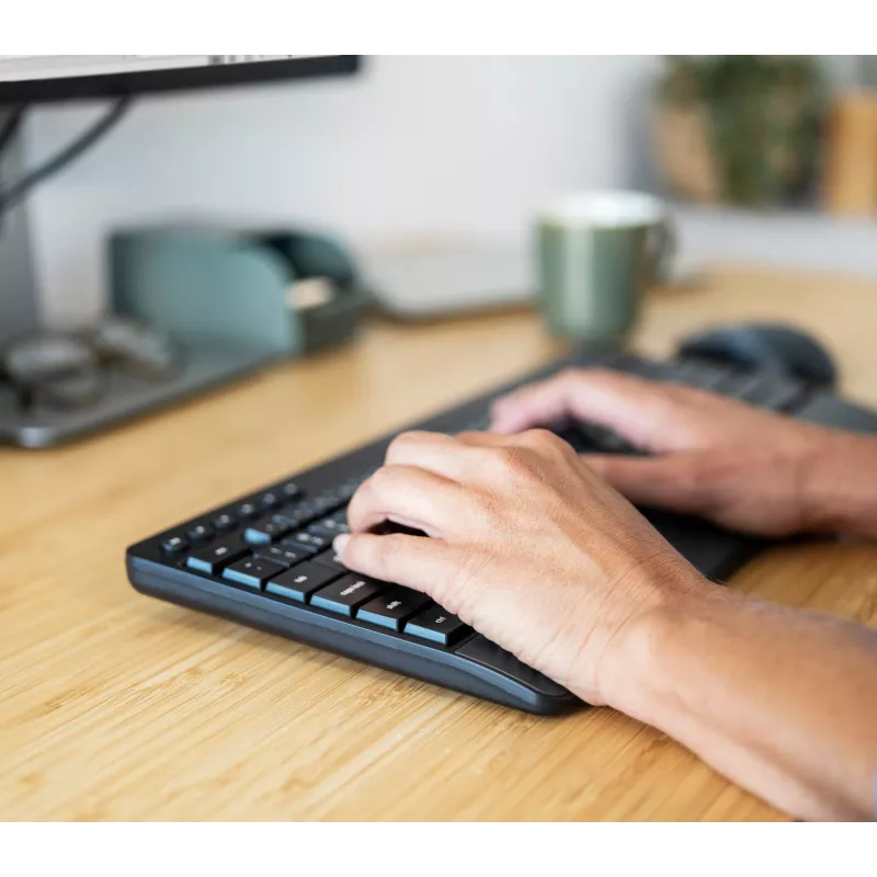 Trust Trezo Klawiatura z myszą Biurowa RF Bezprzewodowa AZERTY Belgijska Czarna