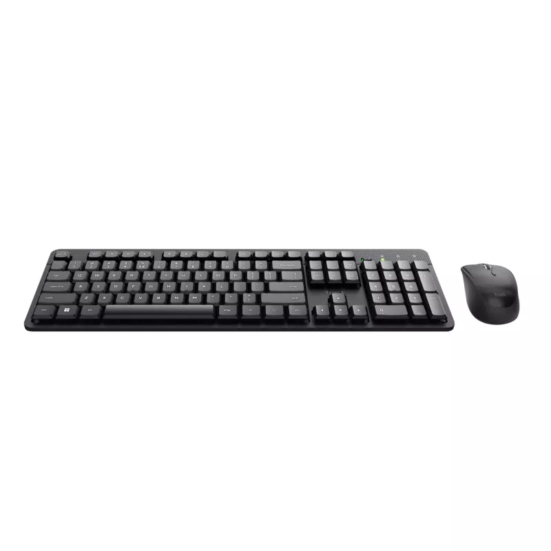 Trust Ody II klawiatura Mysz w zestawie Biurowa RF Wireless AZERTY Belgijska Czarny