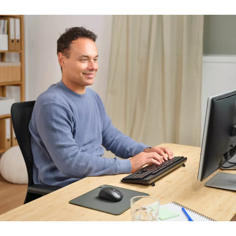Trust Ody II klawiatura Mysz w zestawie Biurowa RF Wireless AZERTY Belgijska Czarny