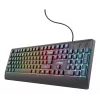 Trust GXT 792 Quadrox klawiatura Mysz w zestawie Gaming USB QWERTY Belgijska Czarna