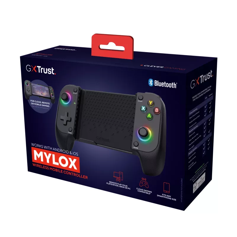 Trust GXT 735G Mylox Szary Bluetooth Gamepad Analogowy / Cyfrowy Android, iOS