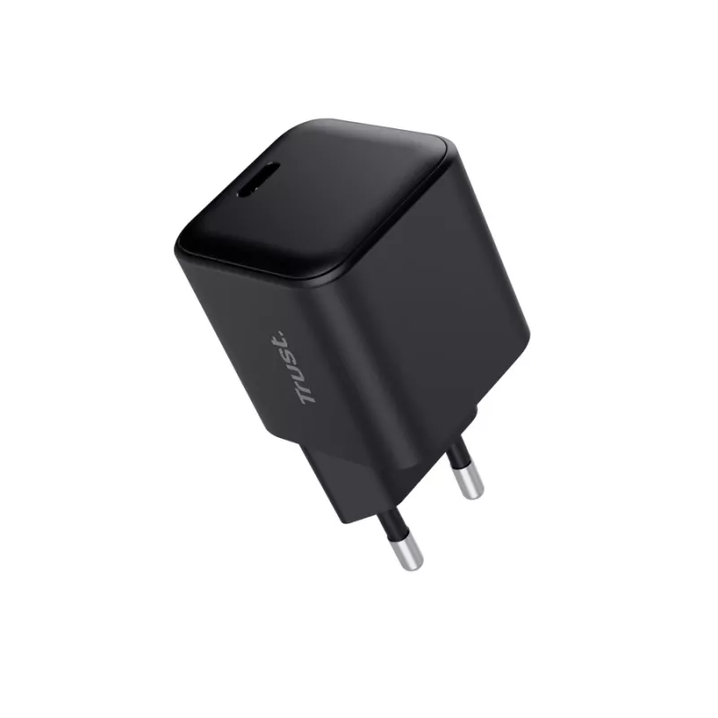 Ładowarka TRUST Maxo Ultraszybka 65W GaN USB-C Czarna z kablem 2m