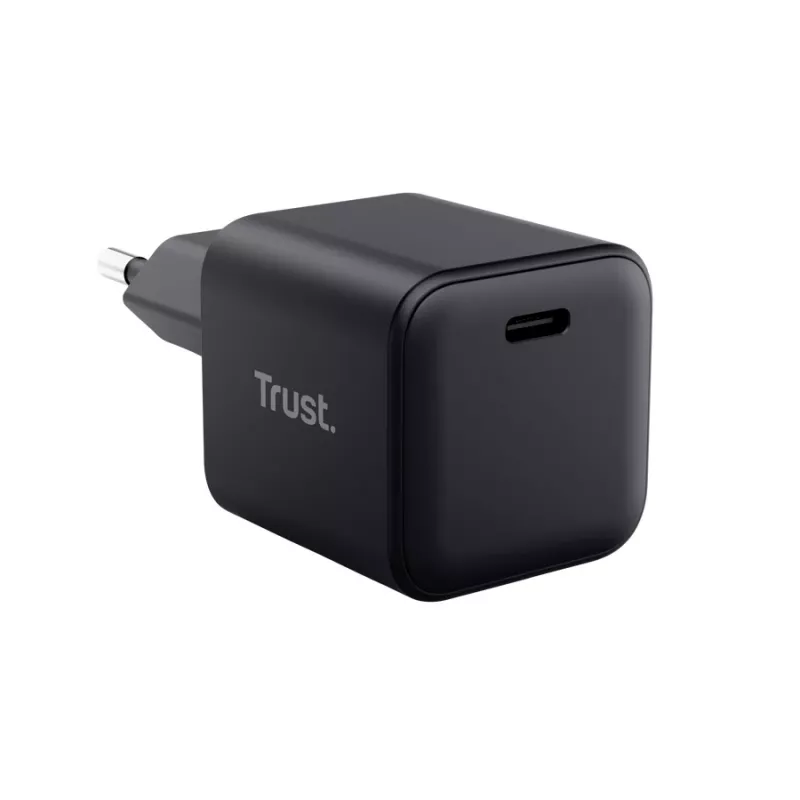 Ładowarka TRUST Maxo Ultraszybka 65W GaN USB-C Czarna z kablem 2m