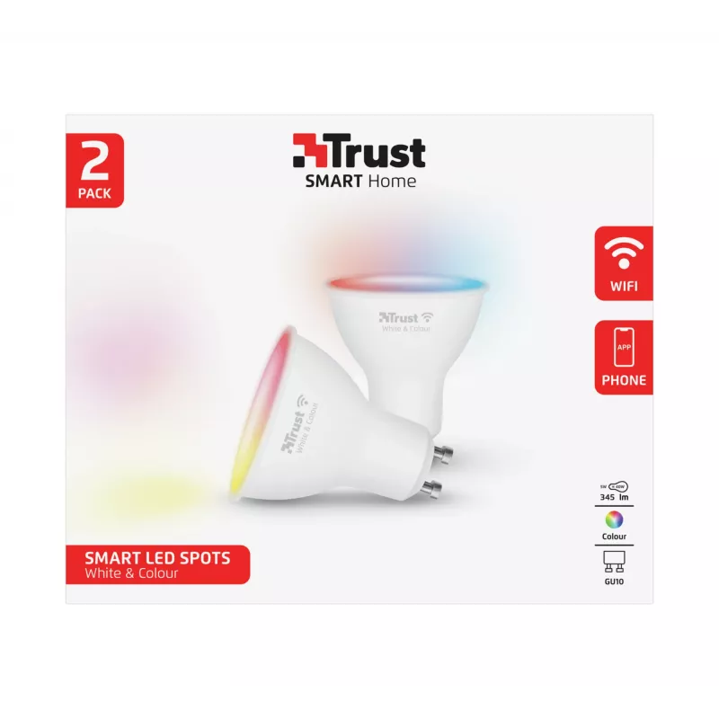 Inteligentna żarówka Trust 71292 Wi-Fi Biała 50 mm x 50 mm x 54 mm