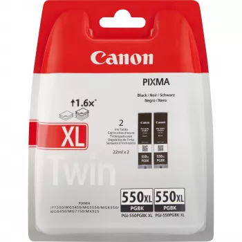 Canon PGI-550BK Czarny wkład atramentowy (opakowanie bliźniacze)