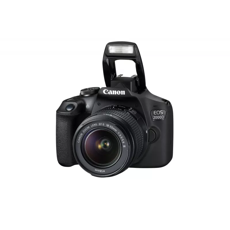 Canon EOS 2000D BK 18-55 IS + SB130 +16GB EU26 Zestaw lustrzanki 24,1 MP CMOS 6000 x 4000 pikseli Czarny