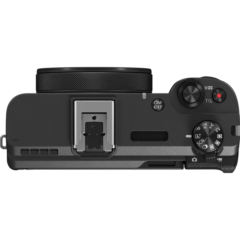 Kompaktowy aparat Canon PowerShot V1 Premium Vlogger Kit — 22,3 MP, 1/4 cala CMOS, 4K UHD, zoom optyczny 3,1x, ekran dotykowy 3 cale, czarny