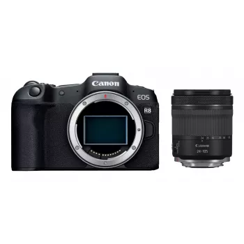 Canon EOS R8 + RF 24-105mm F4-7.1 IS STM MILC 24.2 MP CMOS 6000 x 4000 pikseli Czarny