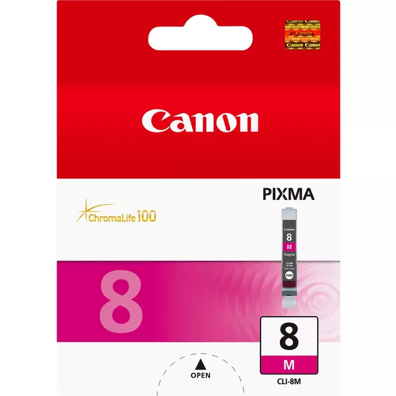 Kaseta z atramentem Canon CLI-8M z zabezpieczeniem 1 szt. Oryginalna magenta