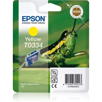 Epson Grasshopper Singlepack żółty T0334, żółty, tusz pigmentowy, 17 ml, 1 szt.