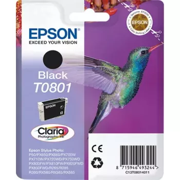 Epson Hummingbird Singlepack Czarny T0801 Claria Photographic Ink