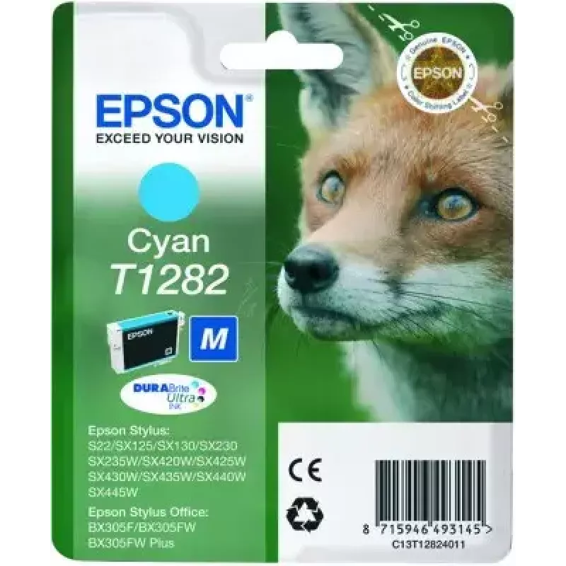 Epson Fox Singlepack cyjan T1282 DURABrite Ultra Ink