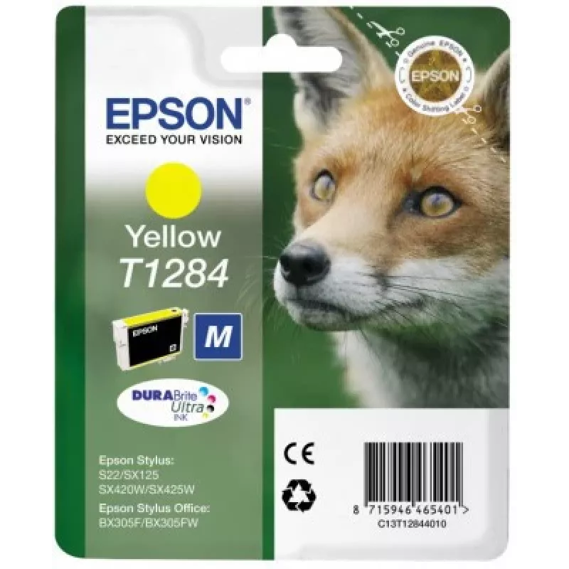 Epson Fox Singlepack żółty T1284 DURABrite Ultra Ink
