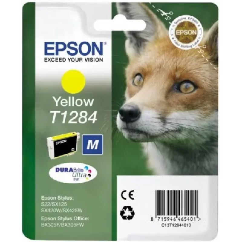 Epson Fox Singlepack żółty T1284 DURABrite Ultra Ink