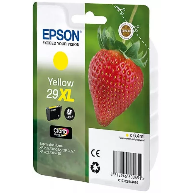 Epson Strawberry 29XL Y wkład atramentowy 1 szt. Oryginalny Wysoka wydajność (XL) Żółty