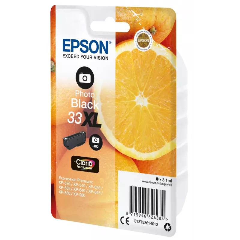 Epson pomarańczowys Singlepack Photo Czarny 33XL Claria Premium Ink