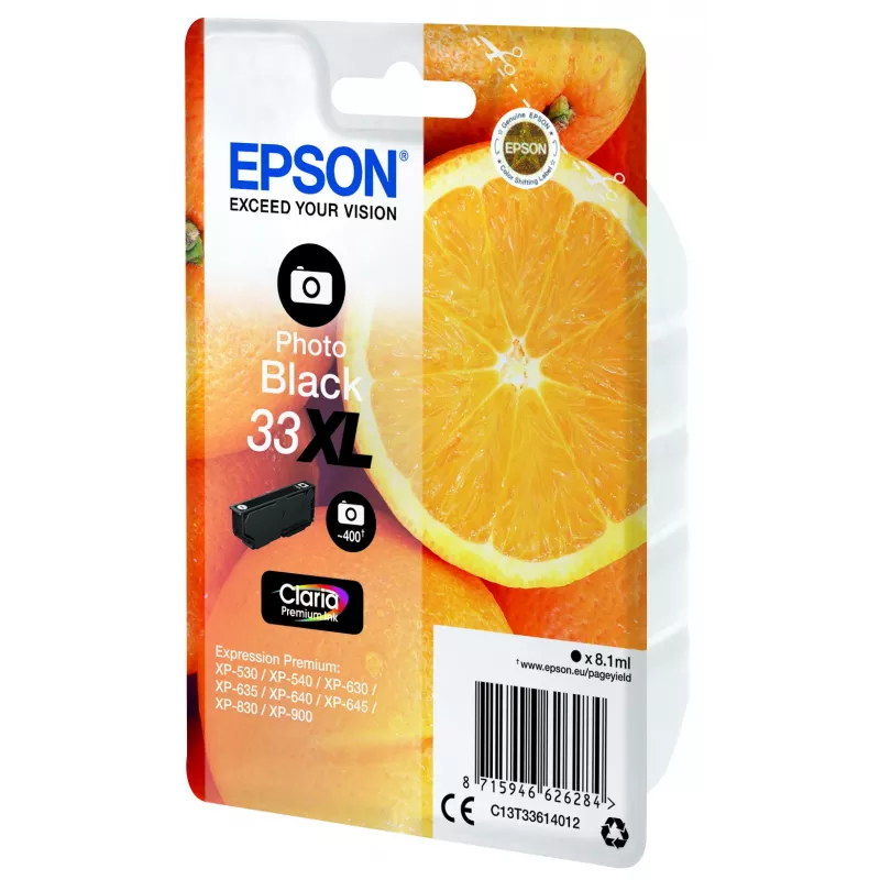 Epson pomarańczowys Singlepack Photo Czarny 33XL Claria Premium Ink