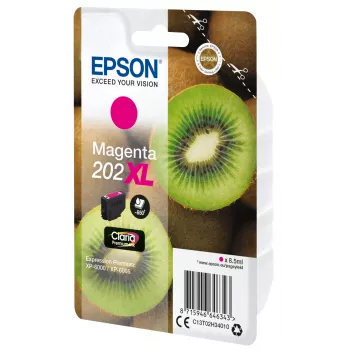 Epson Kiwi Singlepack magenta 202XL Claria Premium Ink, High (XL) Yield, magenta, atrament pigmentowy, 8.5 ml, 1 szt., 650 stron