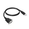 ACT 0,6 m adapter USB na szeregowy, czarny, 0,6 m, USB Typ-A, DB-9, męski, męski