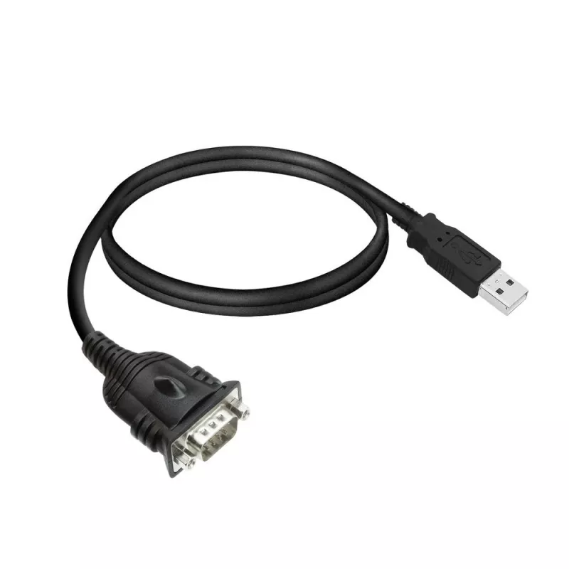ACT 0,6 m adapter USB na szeregowy, czarny, 0,6 m, USB Typ-A, DB-9, męski, męski